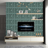 STICKGOO PVC Ceiling Tiles 24 x 24in, Antique Green Bronze Decorative Drop Ceiling Tiles,12-Pack Cover 48 Sq. Ft STICKGOO