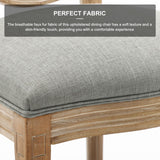 Furnimart French Country Vintage Dining Chairs Set of 4 Farmhouse Dining Chairs with Round Back and Solid Wood Legs, Oval Side Chairs for Kitchen Dining Room Living Room (Light Grey) Furnimart