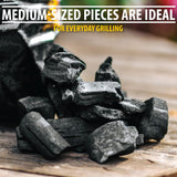 FOGO Premium Oak Restaurant Grade All-Natural Hardwood Medium and Small Sized Lump Charcoal for Grilling and Smoking, 17.6 Pound Bag FOGO