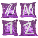 JYFLZQ Sublimation Sequin Pillow Case Blanks 16''x16'' - Set of 2 Lavender Reversible Flip Sequin Pillow Cushion Covers, Personalized for Kids, Friends, Mom JYFLZQ