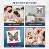 Stalente Diamond Painting Kits for Adults, 5D Special Shape Diamond Art Kits for Beginners, Crystal Rhinestones Diamond Painting for Home Wall Decoration Gift 12×12inch, Butterfly Stalente