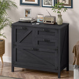 4-Drawer Wood Lateral File Cabinet for Hanging Files Letter/A4/Legal Size, Large Farmhouse File Cabinets for Home Office, Printer Stand with Office Cabinet, Black Vabches