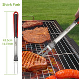 Double Two | 4-PCS BBQ Tool Set, BBQ Tong&Fork&Spatula&Brush, BBQ Grill Accessories, Grill Tools, BBQ Tools, BBQ Tool Set, BBQ Utensils for Grill, Grill Set Kit, Grill Accessories for Outdoor Grill 2 DOUBLE TWO