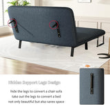 Convertible Sleeper Sofa, 55″ Tri-Folding Queen Sofa Bed with Adjustable Backrest, Velvet Comfy Loveseat Sleeper, Sleeper Sofa Bed for Adults, Modern Futon Sofa Bed for Bedroom Living Room (55in) Meesifeel