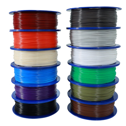 1.75mm ABS 3D Printer Filament 12 Spools Bundle, 12 Most Basic Popular ABS Colors Packed, Each Spools 0.5kg, Total 6kgs 3D Printer ABS Material with One Bottle of 3D Printer Stick by MIKA3D - WoodArtSupply