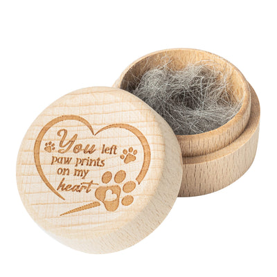 CJiangpo Dog Memorial Keepsake Box, Wooden Pet Urns Memorial Gifts for Loss of Dog Cat Hair Ashes Container Remembrance Pet Loss Sympathy Gifts