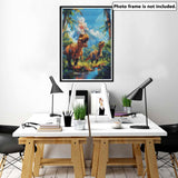 Yomiie 5D Diamond Art Kits for Adults, Two Dinosaur Diamond Painting Art Animals DIY Full Round Drill Kits, Embroidery Rhinestone Diamond Crystal Craft Canvas Home Wall Decor 12x16 inch Yomiie