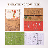 ROBOTIME 3D Puzzles Wooden Artifical Flower Red Carnation DIY Model Building Kit to Build for Adults Bouquet Botanical Collection Craft Brain Teaser Puzzle Creative Gift Home Decor ROBOTIME