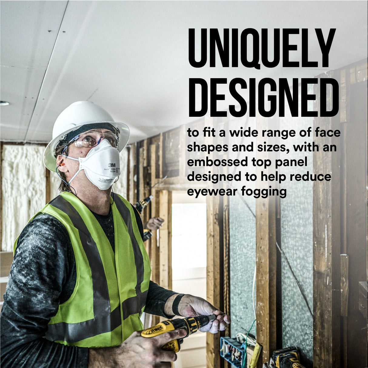 3M Aura Particulate Respirator 9205+ N95, Lightweight, Three Panel Designed Respirator Helps Provide Comfortable And Convenient Respiratory Protection, 10-Pack 3M