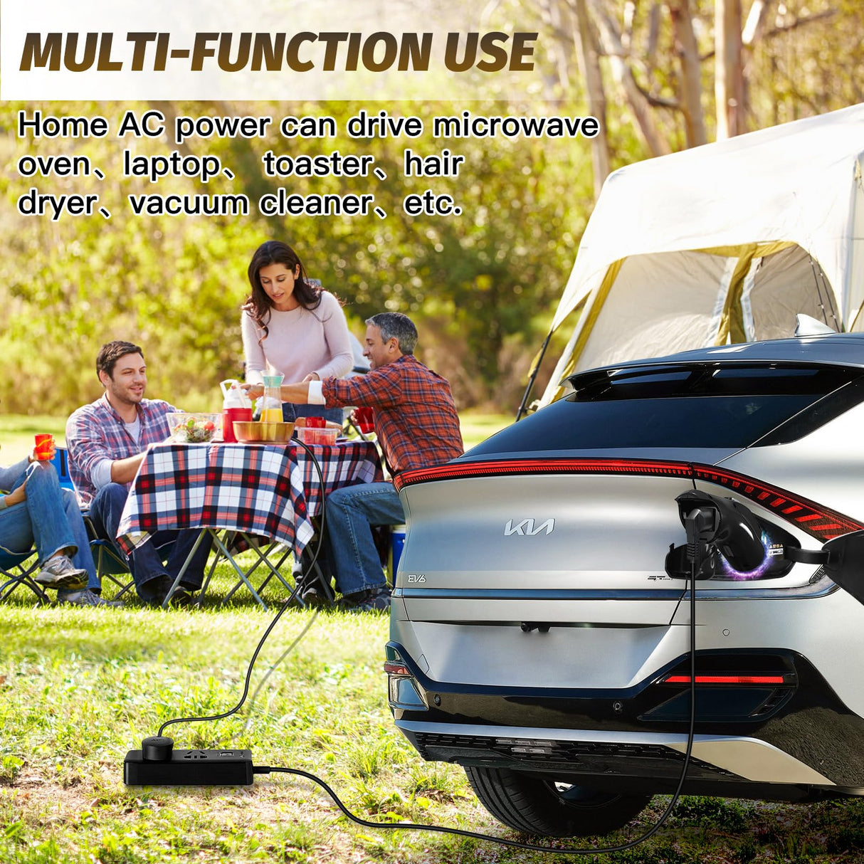 V2L Adapter Compatible with Hyundai IONIQ 5 & IONIQ 6, Kia EV 6. Power Your Devices by Using Your Car Battery, for Camping, Emergency Use YIGPAIPO