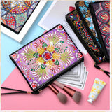 Silkfly 6 Pcs Diamond Painting Purses Clutch DIY Diamond Handbag PU Leather Painting Bags 5d Handmade Wristlet Wallet with Strap and Zipper for Women Gift(Mandala Style) Silkfly
