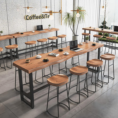 OOIKVCC Farmhouse Bar Table,Rustic Bar Height Table,Counter Height Dining Table,Solid Wood Pub Table,2 in Thick Live Edge Top for Kitchen,Dining,Coffee Bar,or Restaurant(Stool not Included) OOIKVCC