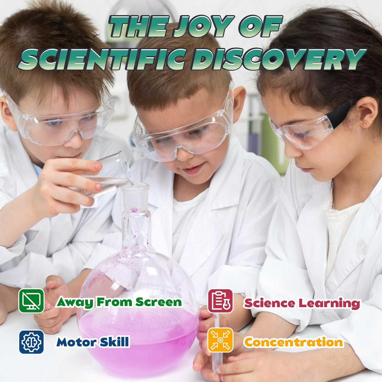 160+ Experiments Science Kit for Kids Ages 3 4 5 6 7 8, STEM Toys for 9-12 Year Old Boys Girls, Educational Chemistry Physical Learning Set for Kids Birthday Ideas VigorFun