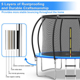 Simple Deluxe Trampoline for Kids with Safety Enclosure Net Wind Stakes 400LBS Weight Capacity 12FT Blue Inside Net Simple Deluxe