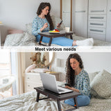 Nnewvante Drawing Table Foldable Drafting Desk with Adjustable Height & Angle Bamboo Drawing Board Easel with Tablet and Phone Slots for Painting, Drafting, Writing, Reading Nnewvante