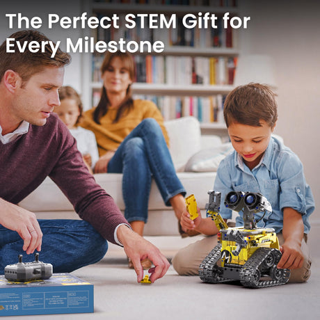 Sillbird Robot Building Kit with Remote Control STEM Gifts for Boys Age 8-13, Technic Coding Robotic Toys for Kids Birthday, Buildable 5in1 Models with 488 Pieces Sillbird