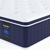 Coolvie Twin Mattress 14 Inch, Hybrid Twin Bed Mattress in a Box, 4 Layer Premium Foam with Pocket Springs for Motion Isolation and Pressure Relieving, Medium Firm Feel, 100-Night Trial Coolvie