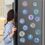 Frienda 30 Pcs Diamond Painting Refrigerator Magnets Spring Diamond Art Magnet Kits for Adults Summer Mandala Flower Cat Fridge Stickers for Beginners Adults Kids DIY Craft Gifts Home Decors(Mandala) Frienda