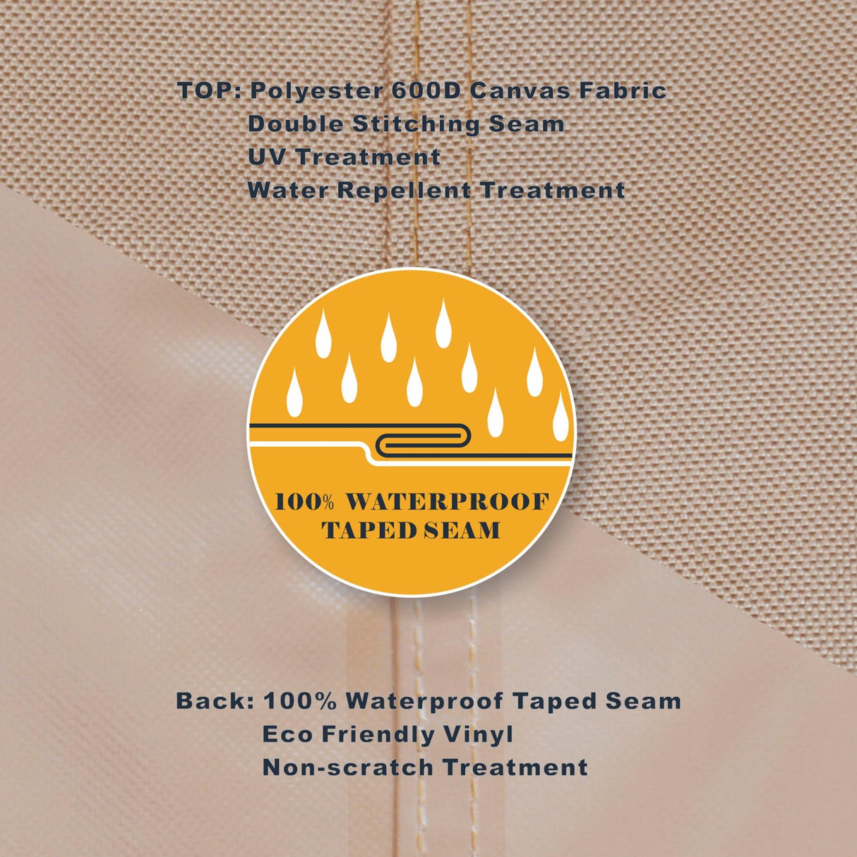 ULTCOVER Waterproof Patio Chair Cover – Outdoor Lounge Deep Seat Single Lawn Chair Cover 2 Pack Fits Up to 32W x 34D x 34H inches ULTCOVER