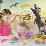 Dan&Darci Dig a Dozen Dino Egg Kit for Kids - Dinosaur Toys Gift 3-12 Year Old - 12 Eggs & Surprise Dinosaurs - Basket Stuffers - Science STEM Activities - Boy Toy Party Gifts for Boys & Girls Dan&Darci