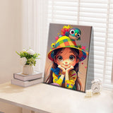 ATDMS Paint by Numbers Kit for Adults with Frame Cartoon Paint by Number with Easel Cartoon Character Adult Paint by Number Kits on Canvas Paint by Number with Frame for Home Wall Decor 8x12 Inch ATDMS