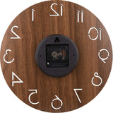 Nicunom 12 Inch Wooden Wall Clock, Cut-Out Numbers Design, Rustic Country Style Wall Clocks, Silent Non-Ticking, Decor for Home Living Room Bedroom Kitchen Office - Battery Operated Nicunom