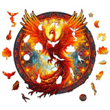 KAAYEE Wooden Jigsaw Puzzles-Wooden Puzzle Adult Unique Shape Advanced Phoenix Wooden Jigsaw Puzzle for Adult, Family Puzzles 11.8 * 10.9in 200pcs KAAYEE