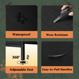 WLIVE Dresser with 4 Drawers, Fabric Storage Tower, Organizer Unit for Bedroom, Hallway, Entryway, Closets, Sturdy Steel Frame, Wood Top, Easy Pull Handle, Charcoal Black WLIVE