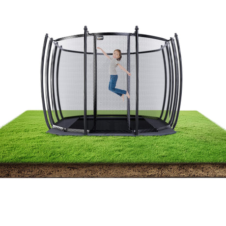 Avyna Premium Rectangle In-Ground Trampoline, 10x14 FT, 10x17 FT, 12x18 FT – Outdoor Trampoline for Kids and Adults with Advanced Safety Features Avyna