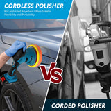 Boka Bay Cordless Car Buffer Polisher Kit with 21V 2x2000mAh Batteries & 9 Pcs Attachments, Car Polisher with 8 Variable Speed 2800-5500RPM, Orbital Polisher for Detailing, Sanding, Scratch Removing Boka Bay