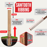 Post Buddy Pack of 4 Easy Fence Post Repair (to fix 2 Broken Wood Posts), Fast and Easy to Install, Highly Effective, Long-Lasting Post Buddy