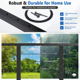Zylorix 36" One-Stop Black T304 Cable Railing Posts Kit(Flexible DIY), Include 4Pack Level Drilled Line Posts, 177ft 1/8" Wire Rope, Complete Cable Railing System DIY Kit with Cutter(No Handrail) Zylorix