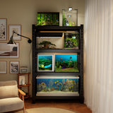 Welfiya 48" W Garage Shelving,4-Tier Heavy Duty Storage Shelves Unit with Adjustable Metal Shelf for Warehouse,Basement,Workshop,4000LBS,48" W x 20" D x 79" H,Black Welfiya