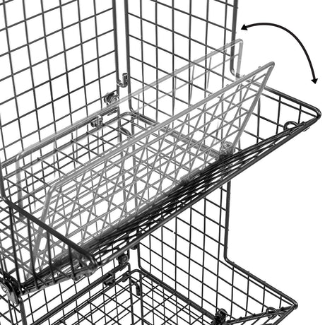 Sorbus Hanging Fruit Basket Wall Mounted Wire Metal Bins - 3 Tier Storage Basket Organizer for Kitchen Storage, Great for Produce Fruits & Vegetables, Potato Onion Storage Bathroom Tower (Black) Sorbus