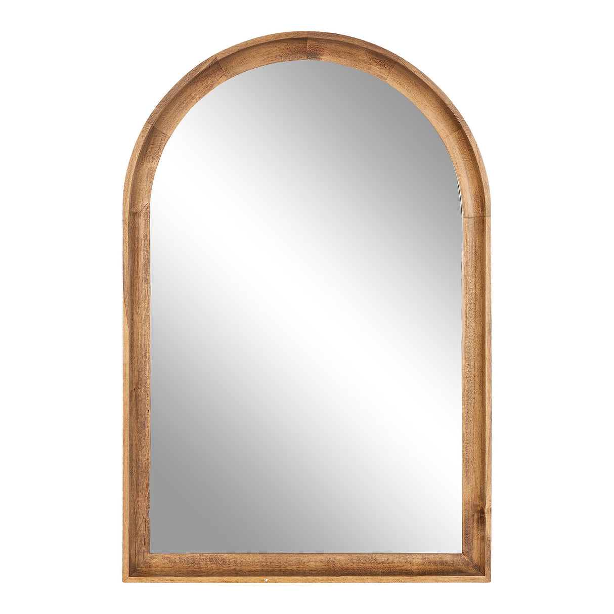 Kate and Laurel Hatherleigh Modern Transitional Arched Wooden Wall Mirror, 20 x 30, Rustic Brown, Decorative Wood Arch Mirror for Use in Bathroom, Entryway, or Bedroom Kate and Laurel