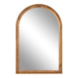Kate and Laurel Hatherleigh Modern Transitional Arched Wooden Wall Mirror, 20 x 30, Rustic Brown, Decorative Wood Arch Mirror for Use in Bathroom, Entryway, or Bedroom Kate and Laurel