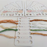 Maker Susan 10 Pack Embroidery Thread Organizer Cards, Embroidery Floss Organizer Holder 16 Positions Cross Stitch Per Bobbin for Thread, Embroidery Floss Bobbin Cardboard, Thread Keeper, DIY Storage Maker Susan