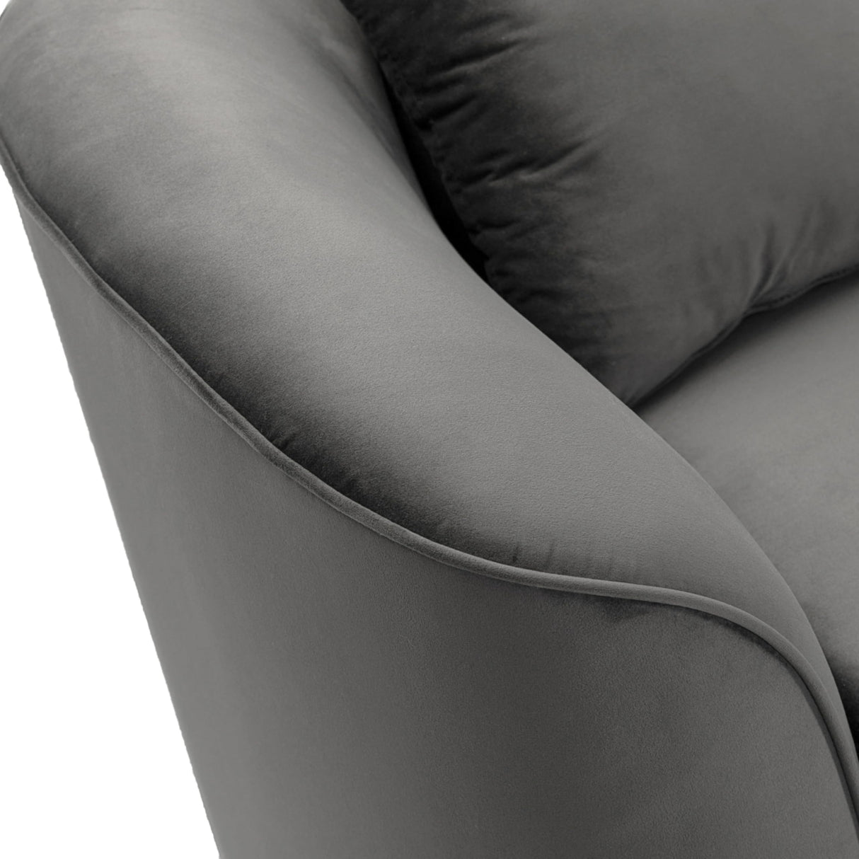 Christopher Knight Home 87.50" Curved Oversized 2 Seater Sofa, Upholstered Couch Chair, Soft Seating Lounge Chair, Cozy Loveseat with Armrest, Reading Sofas for Living Room, Home Rest, Grey Christopher Knight Home