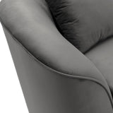 Christopher Knight Home 87.50" Curved Oversized 2 Seater Sofa, Upholstered Couch Chair, Soft Seating Lounge Chair, Cozy Loveseat with Armrest, Reading Sofas for Living Room, Home Rest, Grey Christopher Knight Home