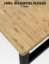 GarveeTech Adjustable Height Workbench, 48" Rubber Wood Top Heavy Duty Work Bench with Power Outlets, 2200 LBS Load Capacity Hardwood Work Bench Table for Workshop, Garage, Office, Home GarveeTech