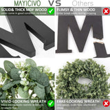 Wood Home Sign for Wall Decor Wooden Home Letters with Wreath Artificial Eucalyptus Modern Decorative Hanging Farmhouse Home Sign for Living Room Kitchen Housewarming Gifts St Patricks Day Decoration MAYICIVO