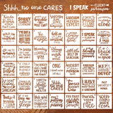 Sarcastic Painting Stencils for Crafts Reusable 3inch Funny Stencil Drawing Templates for Wood Sign DIY Crafts Fabrics Decor SUNVERSE