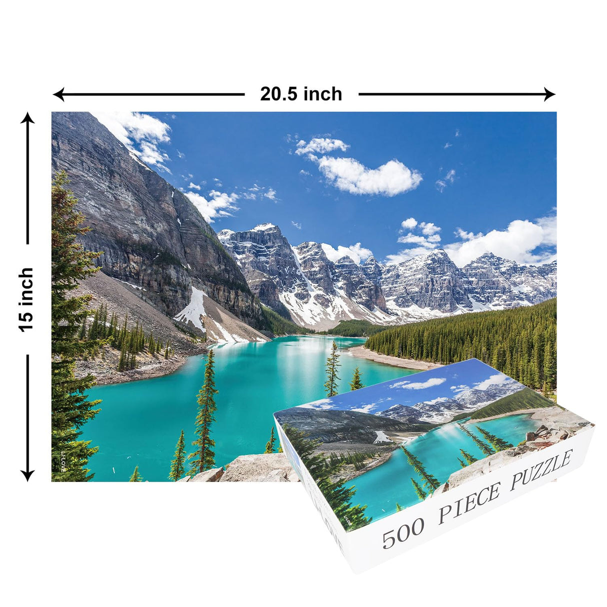 LI-LOVE Jigsaw Puzzles for Adults 500 Pieces Canada Rocky Mountain Banff National Park 500 Piece Puzzle Thick Sturdy Cardboard Precise Interlocking Family Game Age 14+ LI-LOVE