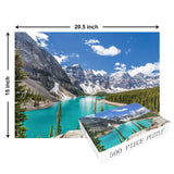 LI-LOVE Jigsaw Puzzles for Adults 500 Pieces Canada Rocky Mountain Banff National Park 500 Piece Puzzle Thick Sturdy Cardboard Precise Interlocking Family Game Age 14+ LI-LOVE