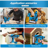 Nail Gun Battery Powered, Cordless Nail Gun with 2 * 2.0Ah Li-ion Battery, 20V 2 in 1 Electric Nail Gun with Staple Remover, Battery Nail Gun for Upholstery, Small Projects and Woodworking jovant