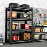 Huhaneon Garage Shelves Heavy Duty - 36''W 1,480Lbs Metal Adjustable Storage Shelving Rack Units for Warehouse Basement Pantry Kitchen 36" W x 16" D x 66" H 4 Tier Black Huhaneon