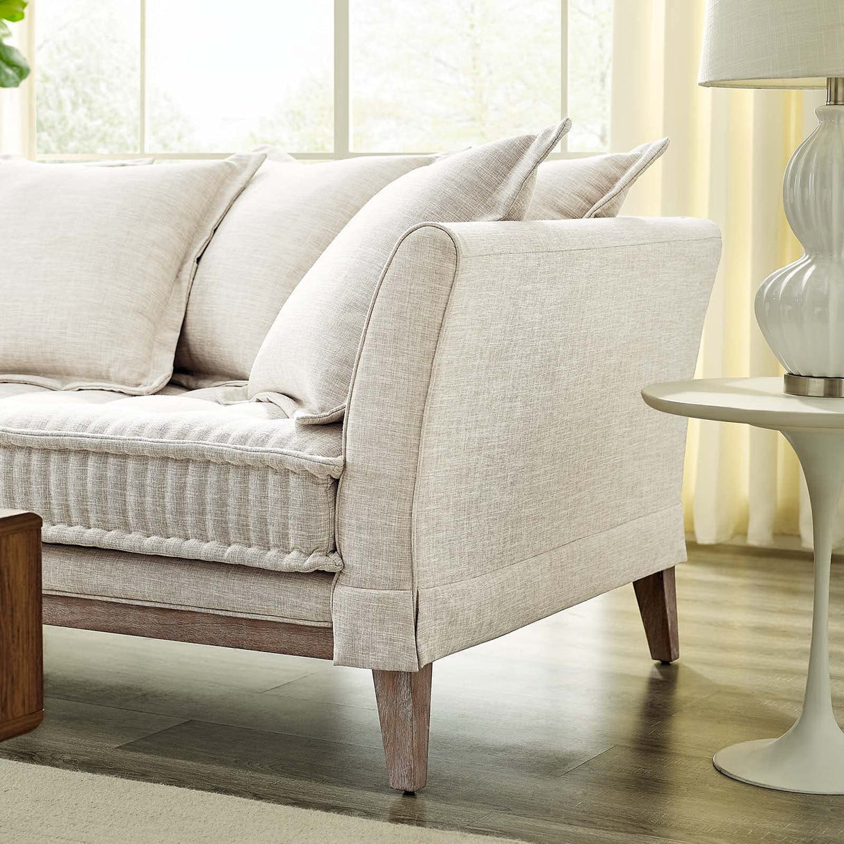 Modway EEI-4909-BEI Rowan Fabric Sofa, Beige Modway