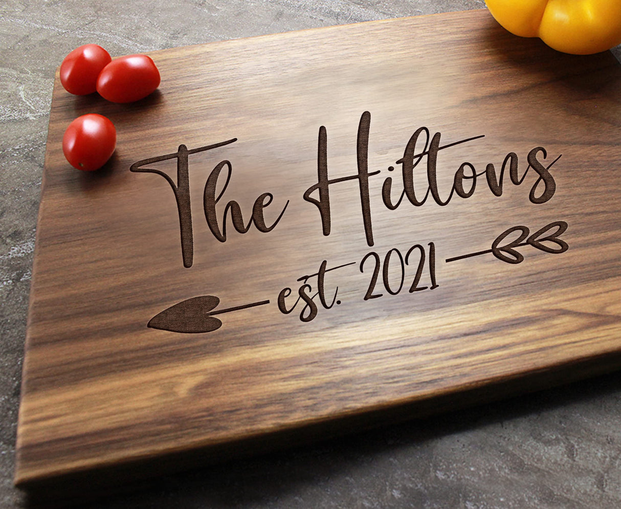 Personalized Mr and Mrs Cutting Board Wedding Gift for Couple Custom Cutting Board Housewarming Gift TEEAMORE