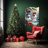Christmas Bell Painting by Numbers Kit for Adults Beginner,Color by Numbers for Adults,Winter Landscape Adult Paint by Number Kits on Canvas,Paint by Numbers Easy Oil Painting Home Wall11.8X15.8 Inch GXGLLPZBY