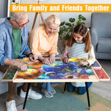 360-Degree Wheels Puzzle Board with Drawers and Cover 34'' x 26'' 1500 Piece Rotatable Puzzle Table Portable Wooden Jigsaw Puzzle Boards Lightweight Design NORBASE